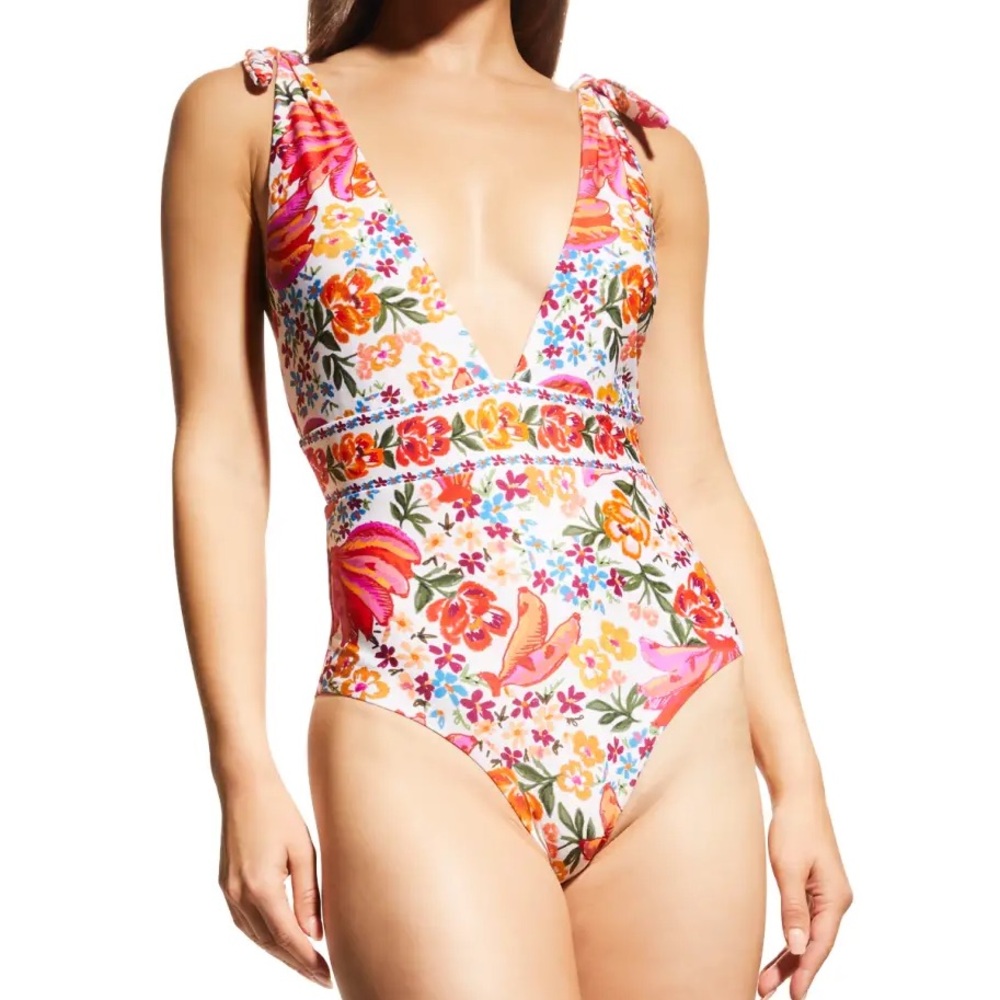 FARM Rio Bloom Garden One-Piece Swimsuit NWT Medium